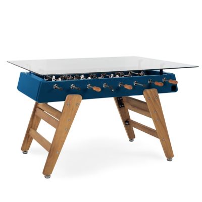 RS Barcelona RS3 Foosball Table/Rectangular Wood Dining Table - Color: Blue