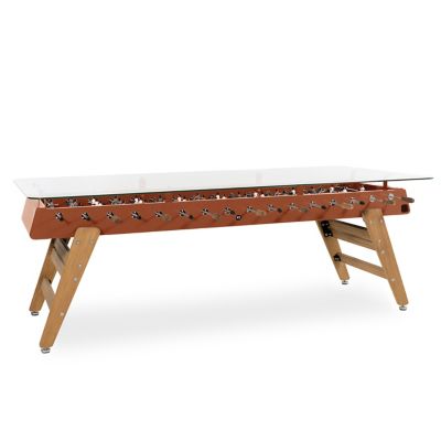 RS Barcelona RS3 Foosball Table/Rectangular Max Dining Table - Color: Brown