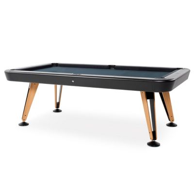 RS Barcelona Diagonal Covered Outdoor Pool Table - Color: Black - Size: Lar