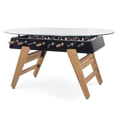 RS Barcelona RS3 Wood Oval Dining Foosball Table - Color: Black - DTOW-2N