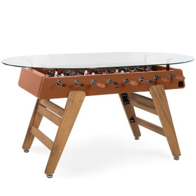 RS Barcelona RS3 Wood Oval Dining Foosball Table - Color: Brown - DTOW-6N