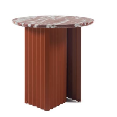 RS Barcelona Plec Outdoor Side Table - Color: Red - PLERND50MBL-6N