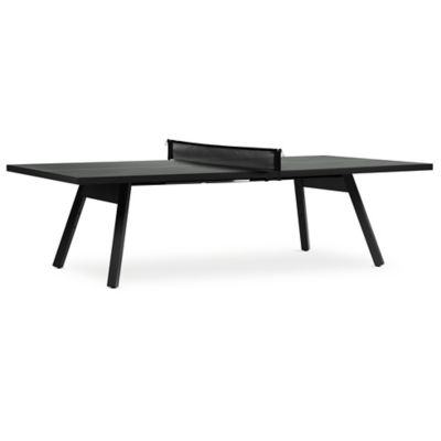 RS Barcelona You and Me Outdoor Monochrome Ping Pong Table - Color: Black -