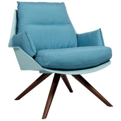 Resol Anou Wood Legs Armchair - Color: Blue - 70135//1X/