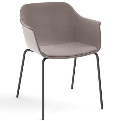 Resol Shape Upholstered Armchair - Color: Grey - 85908/GABSTE/1X/STE60090