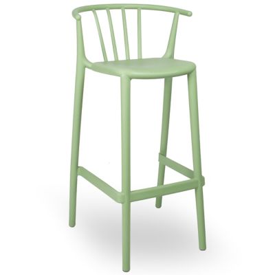 Resol Woody Eco Recycled Bar Stool - Set of 4 - Color: Green - 05888//4X/