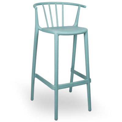 Resol Woody Eco Recycled Bar Stool - Set of 4 - Color: Blue - 05885//4X/