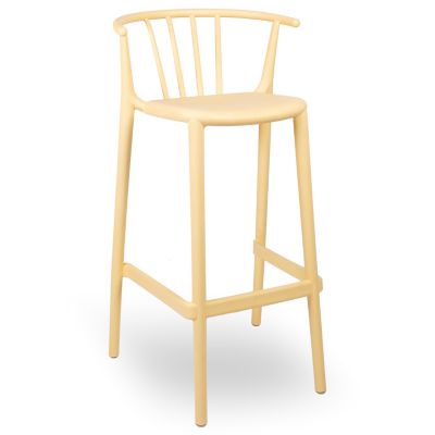 Resol Woody Eco Recycled Bar Stool - Set of 4 - Color: Yellow - 05886//4X/