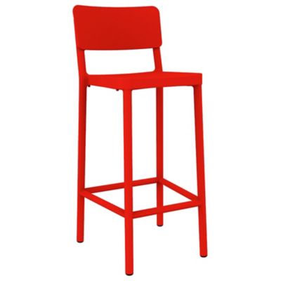 Resol Lisboa Counter Stool - Set of 4 - Color: Red - Size: Bar - 03900//4X/