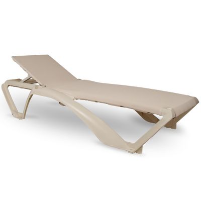 Resol Marina Club Outdoor Sunlounger - Set of 2 - Color: Beige - 03977//2X/