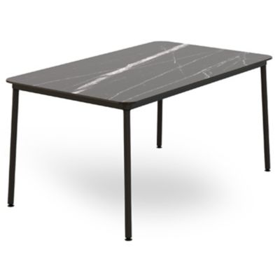 Resol Hub Outdoor Rectangular Dining Table - Color: Black - Size: Medium - 06348//1X/