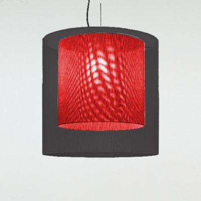 Santa & Cole Moare XL Double Shade Pendant Light - Color: Red - MOAPB14UL
