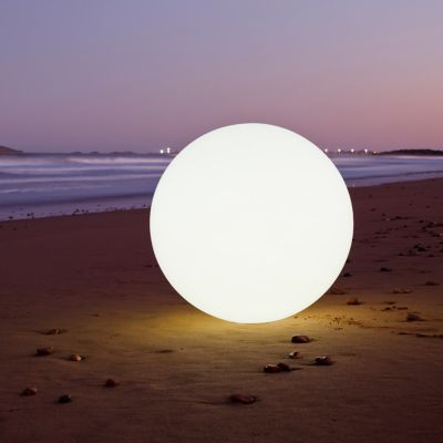 Smart & Green Globe Bluetooth LED Indoor/Outdoor Lamp in White, Size: 25.6