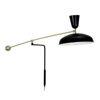 SAM2419017 Sammode G1 Wall Sconce - Color: Black - Size: 2 li sku SAM2419017