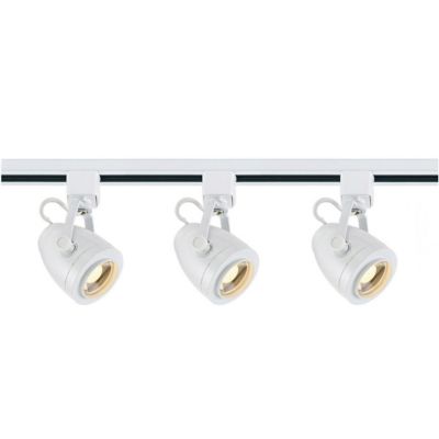 Satco Lighting 12W Pinch Back LED Track Lighting Kit - Color: White - TK413