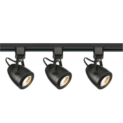 Satco Lighting 12W Pinch Back LED Track Lighting Kit - Color: Black - TK414