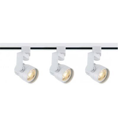 Satco Lighting 12W Angle Arm LED Track Lighting Kit - Color: White - TK423