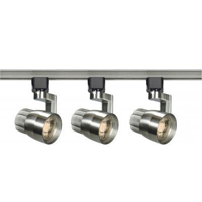 Satco Lighting 12W Angle Arm LED Track Lighting Kit - Color: Silver - TK427