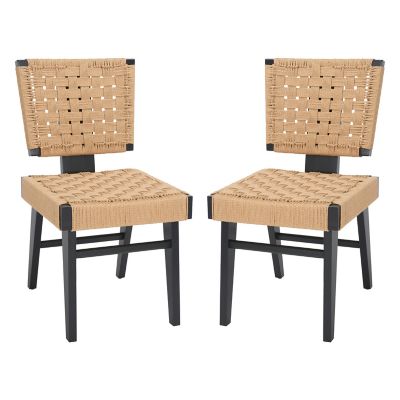 SAV2443372 Alder & Ore Ulima Woven Dining Chair, Set of 2 - C sku SAV2443372