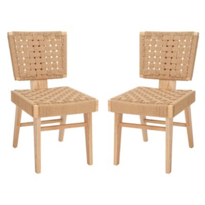 Alder & Ore Ulima Woven Dining Chair, Set of 2 - Color: Brown