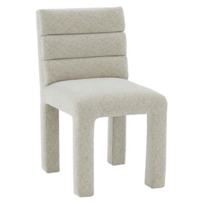 Alder & Ore Iain Channel Tufted Dining Chair in Grey