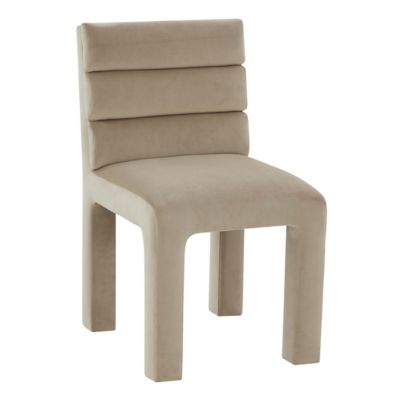 Alder & Ore Iain Channel Tufted Dining Chair - Color: Brown