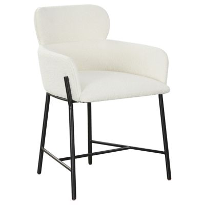 SAV2443439 Alder & Ore Heloise Boucle Dining Chair - Color: W sku SAV2443439