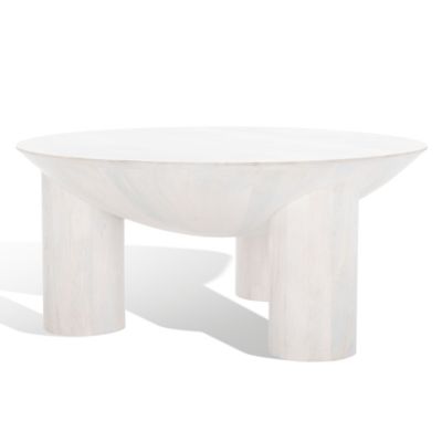 SAV2443443 Alder & Ore Avely Wood Coffee Table - Color: White sku SAV2443443