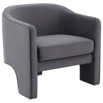 SAV2443448 Alder & Ore Oberon Velvet Accent Chair - Color: Gr sku SAV2443448