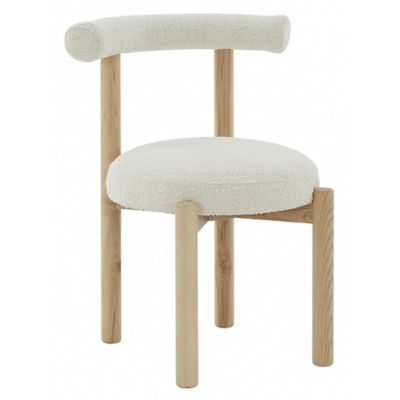 Alder & Ore Aletta Boucle Dining Chair - Color: White