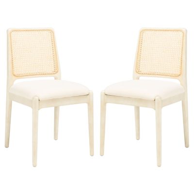 Alder & Ore Josefa Rattan Dining Chair, Set of 2 - Color: White