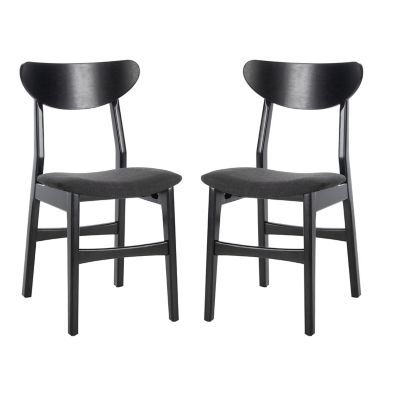 Alder & Ore Heitor Retro Upholstered Dining Chair, Set of 2