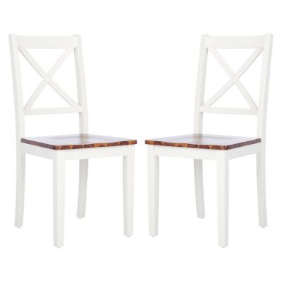 Alder & Ore Margarida X Back Dining Chair, Set of 2 - Color: White