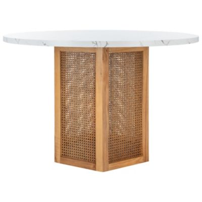 Alder & Ore Placida Cane Dining Table in White