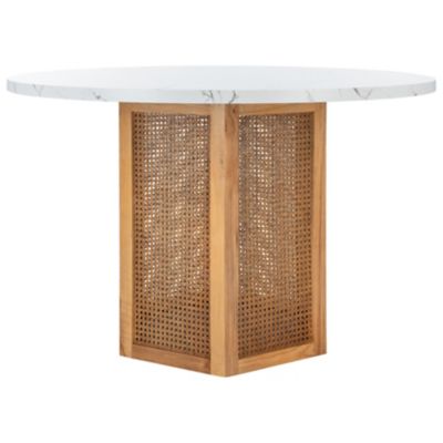 Alder & Ore Placida Cane Dining Table - Color: White