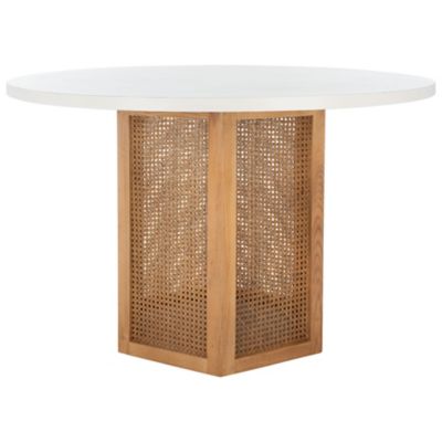 Alder & Ore Placida Cane Dining Table - Color: White