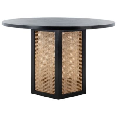 Alder & Ore Placida Cane Dining Table in Black