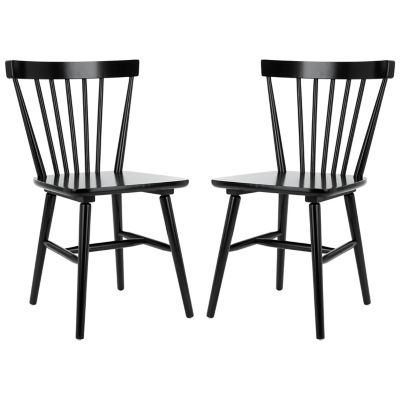 Alder & Ore Janaina Spindle Back Dining Chair, Set of 2 - Color: Black