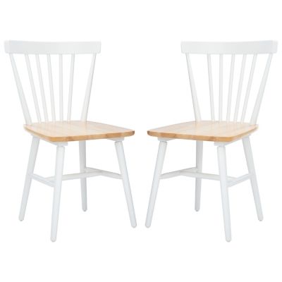 Alder & Ore Janaina Spindle Back Dining Chair, Set of 2 - Color: White