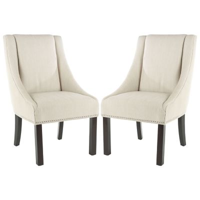 Alder & Ore Soraia 20-Inch H Sloping Arm Dining Chair, Set of 2 - Color: Be