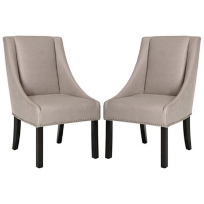 Alder & Ore Soraia 20-Inch H Sloping Arm Dining Chair, Set of 2 - Color: Gr