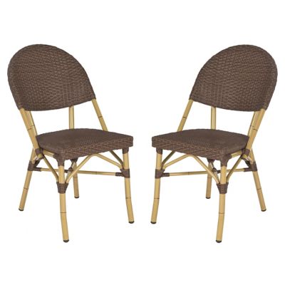 Alder & Ore Arroyo Indoor/Outdoor Side Chair, Set of 2 - Color: Brown