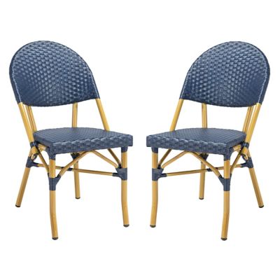 Alder & Ore Arroyo Indoor/Outdoor Side Chair, Set of 2 - Color: Blue