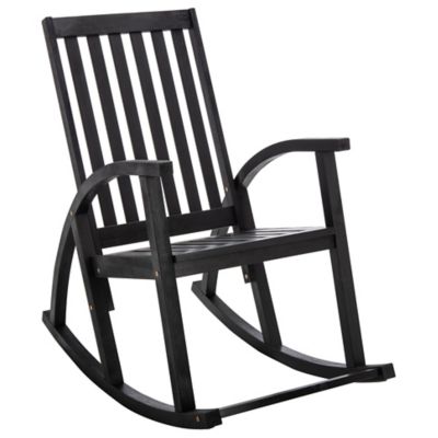 Alder & Ore Cambon Outdoor Rocking Chair - Color: Black