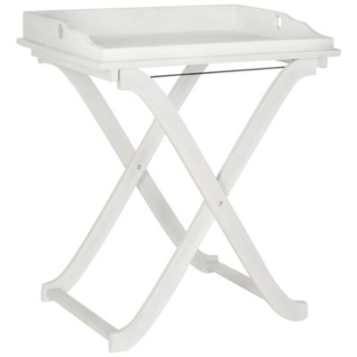 Alder & Ore Carnelian Outdoor Tray Table - Color: White