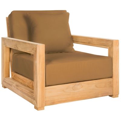 Alder & Ore Anglim Brazilian Teak Outdoor Lounge Chair - Color: Brown