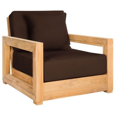 Alder & Ore Anglim Brazilian Teak Outdoor Lounge Chair - Color: Brown