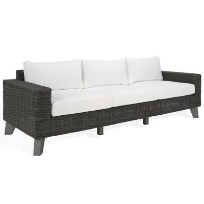 Alder & Ore Melva Wicker Patio Outdoor Sofa - Color: Grey