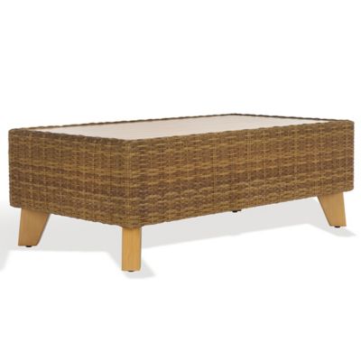 Alder & Ore Melva Wicker Outdoor Coffee Table - Color: Brown