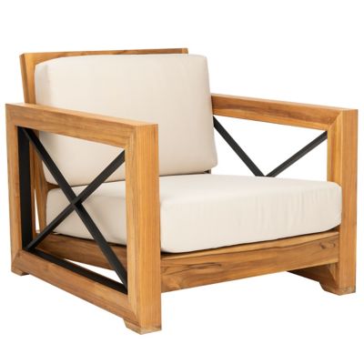 Alder & Ore Bormac Brazilian Teak Lounge Chair - Color: Beige